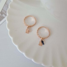 딸랑이 더블 물고기 반지